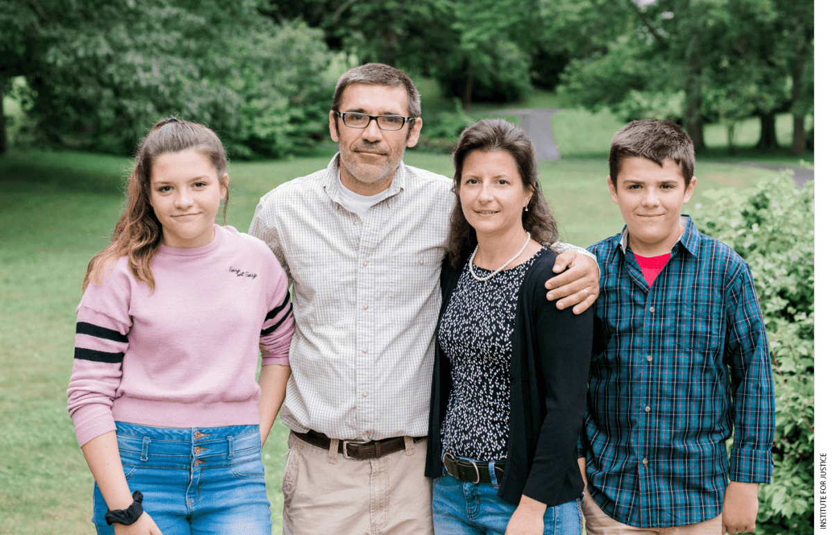 Troy and Angela Nelson, with children Alicia and Royce, were plaintiffs in Carson v. Makin who wanted religious education included in "town tuitioning."