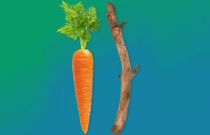 Illustration of a carrot and a stick