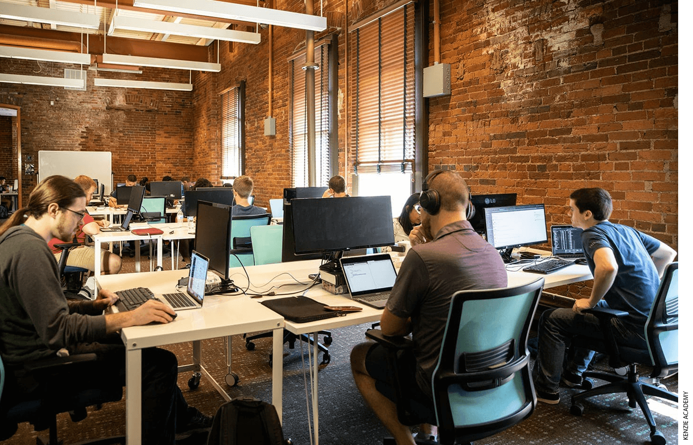 In Indianapolis, Kenzie Academy began in 2017 as a two-year venture-funded technology and apprenticeship program focused on software engineering skills.